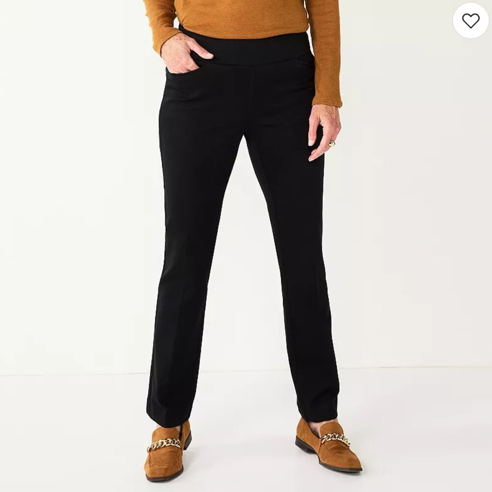Croft & Barrow petite Bootcut Black Dress Pants 16P or 18P